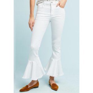 Citizens of Humanity Drew Flounce White Crop Jean